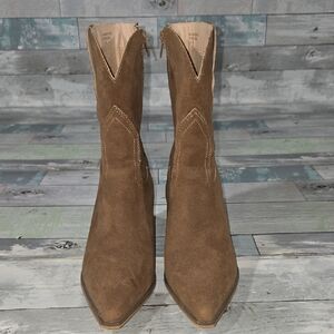Oasis Society Brown Heeled Boots Size 10